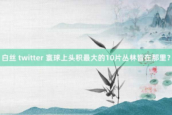 白丝 twitter 寰球上头积最大的10片丛林皆在那里？
