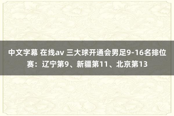中文字幕 在线av 三大球开通会男足9-16名排位赛：辽宁第9、新疆第11、北京第13