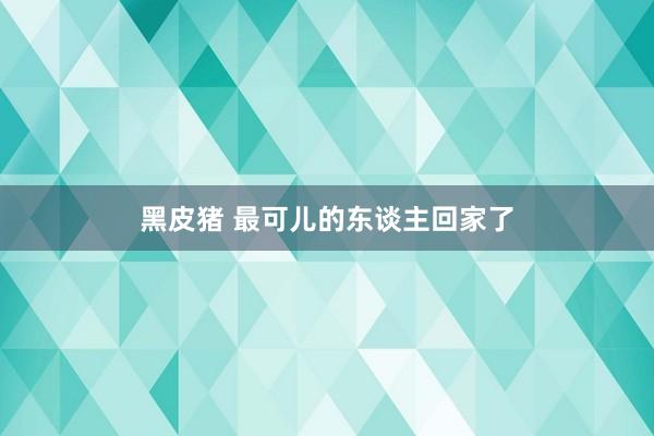 黑皮猪 最可儿的东谈主回家了