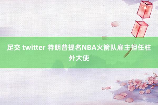 足交 twitter 特朗普提名NBA火箭队雇主担任驻外大使